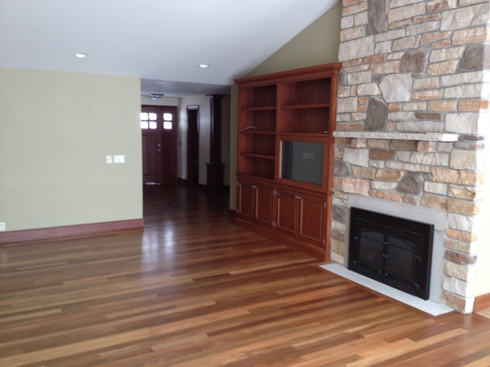 Wide plank hardwood flooring