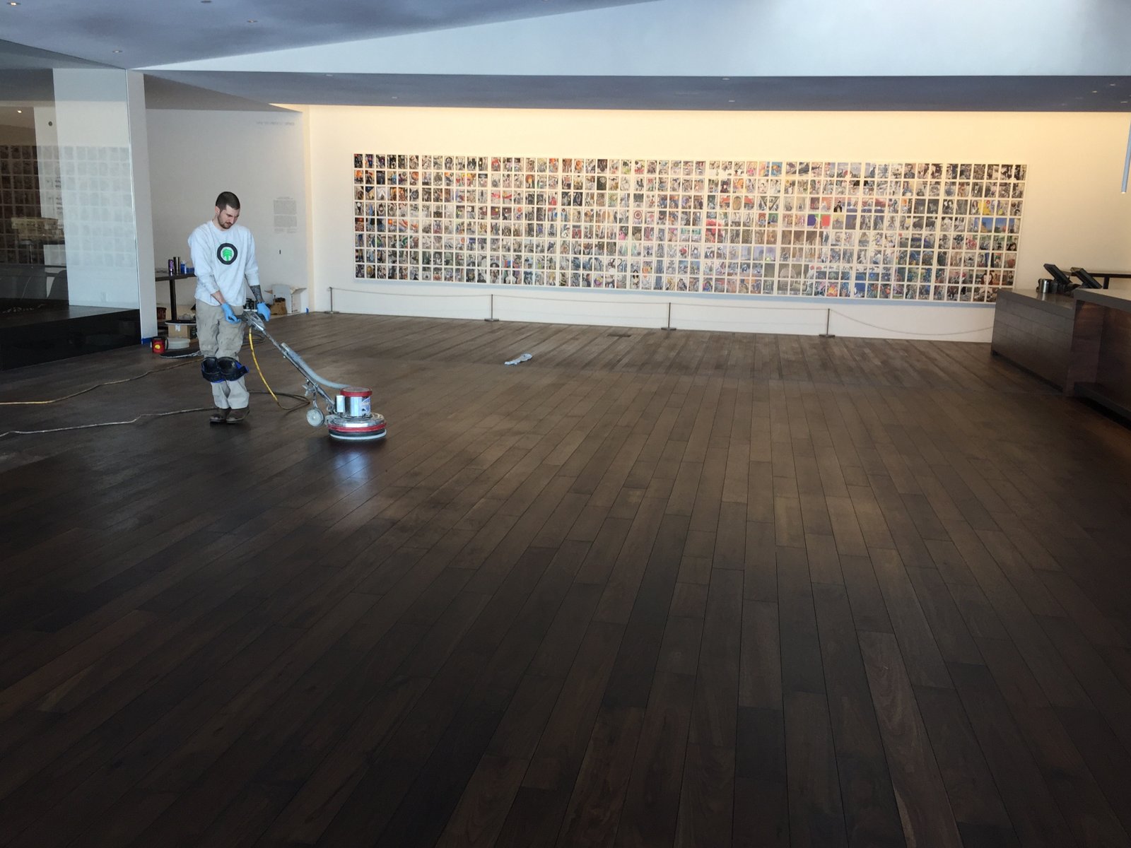 Detailed wood floor finish