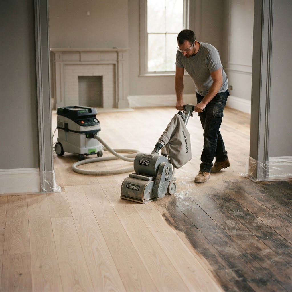 Refinished hardwood floor
